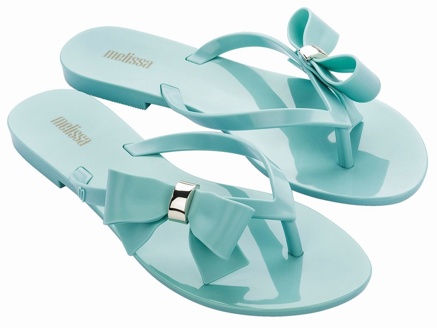 Chanclas Melissa Harmonic Sweet Bow Mujer - Turquesa Claro - Argentina ADU-895476
